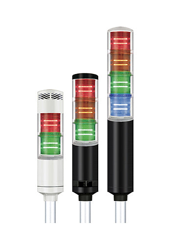 50mm Tower / Stack Light, Clear Style, 24VDC - Red, Amber, Green - Qli ...