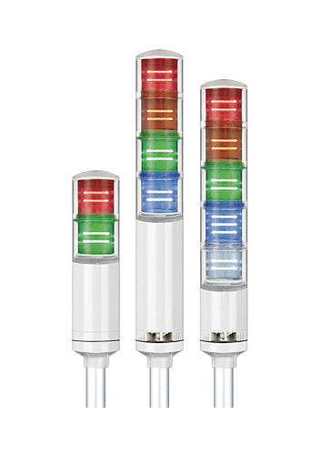 50mm Tower / Stack Light, Clear Style, 24VDC - Red, Amber, Green - Qlight