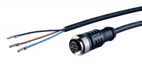 M12 Sensor cable, PUR, Plug straight M12 / free cable end, A-coded, 24V DC (Available in 2.5 & 10 meter lengths) - LED2WORK